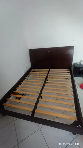 Wooden king Bed Frame with Mattress - Very Good Condition 2 no's available