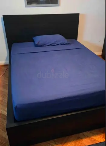 Ikea king size bed with mattress and storage drawers