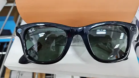 RAYBAN META WAYFARER SUNGLASSES (SIZE 50) (RW4006) SHINY WARM STONE / G15 GREEN