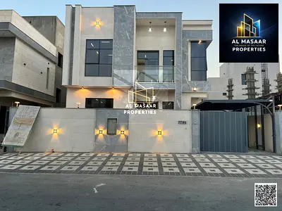 Luxury Villa for Sale in Ajman | 5 Master Bedrooms | Two Floors Plus Roof | Freehold (Registration and Title Deed Fees Included)