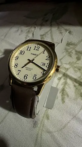 Timex Indiglo Men's Classic Analog Watch with Brown Leather Strap