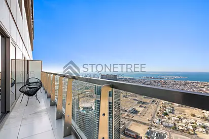 High Floor | Sea View | Infinity Pool w/ Burj view
