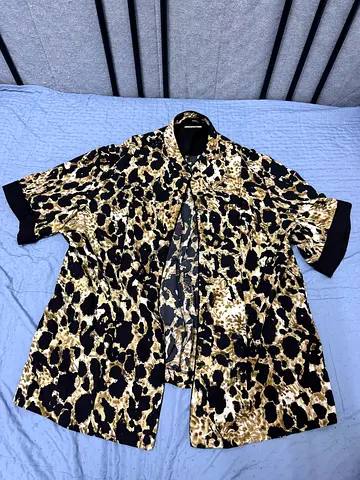 Women's Short Sleeve Animal Print Kimono/Cardigan