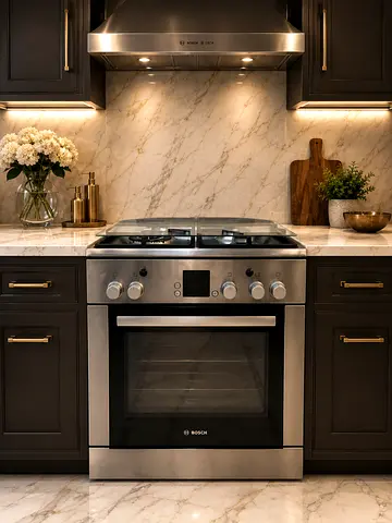 Free delivery Bosch Stainless Steel Free Standing Gas Range and Oven 60 cm
