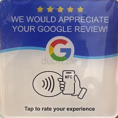 NFC 'Tap to Review' Google Rating Card — New