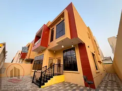 Villa for rent in Ajman, Al Yasmeen area: 5 master bedrooms, a majlis, a living room, and a maid's r