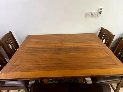 6-Seater High-Rise Extendable Wooden Dining Table with Storage – Seats Up to 8