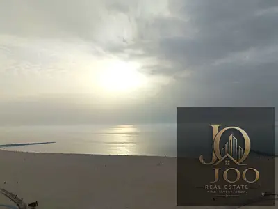 Full sea view from a high floor | 3 bedrooms and a living room, first row on the Corniche | With parking inside the tower