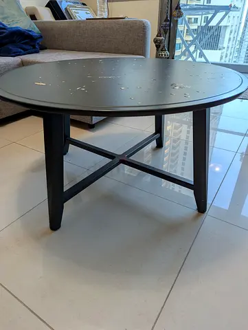 IKEA KRAGSTA Round Coffee Table (Black, 90cm) – Ideal DIY / Upcycle Project / Couch Table