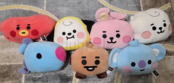 Set of 7 BT21 Plush Toys - Good Condition
