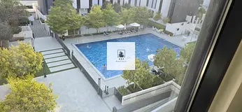 Spacious luxurious lush 1bhk apartment 2 bathrooms kitchen appliances with balcony & Pool view