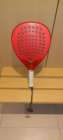 Red Padel Racket in Good Condition - Lightweight Grip