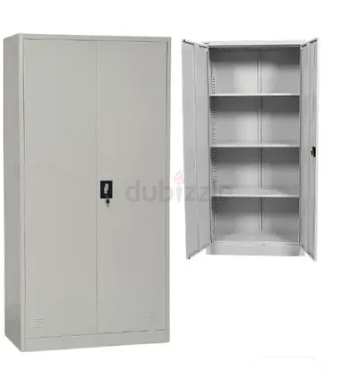 Metal Storage Cabinet with Adjustable Shelves - Gray, Good Condition