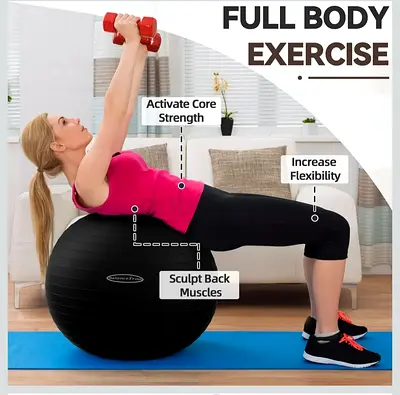 Yoga Ball Fitness Ball Birthing Ball with Quick Pump