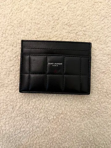 Saint Laurent Quilted Black Leather Card Holder