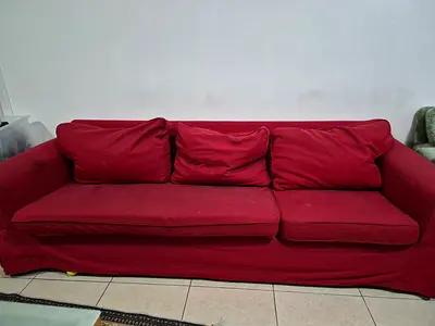 3 Seater Red color Sofa