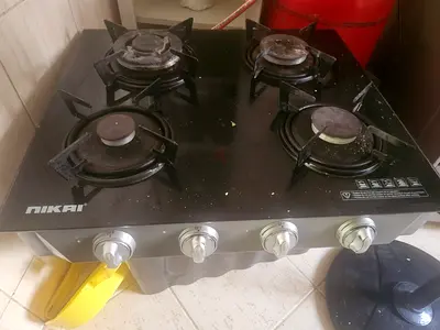 4-burner Glass Top Gas Stove - Used, Working