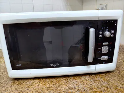 White Whirlpool Microwave Oven - Used, Good Working Condition