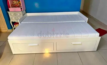 IKEA brimnes day bed with 2 mattress and 2store