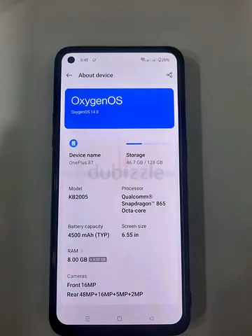OnePlus 8T 5G 128GB Storage 8GB RAM finger sensor working AMOLED display