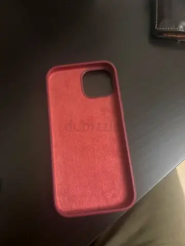 Red silicone phone case for iPhone (camera cutout for dual/dual-square)