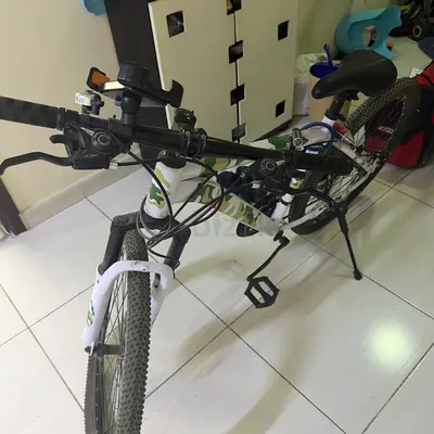 Used white-green mountain bike - good condition