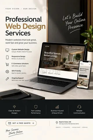 MODERN & PROFESSIONAL WEB DESIGN SERVICES – DUBAI