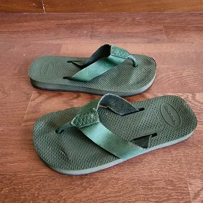 Havaianas green flip flops / sandals - size 35-36, casual wear
