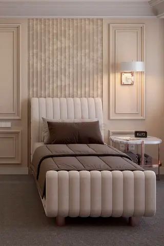 Luxury Fabric Bed Frame With Stylish Modern Design Headboard