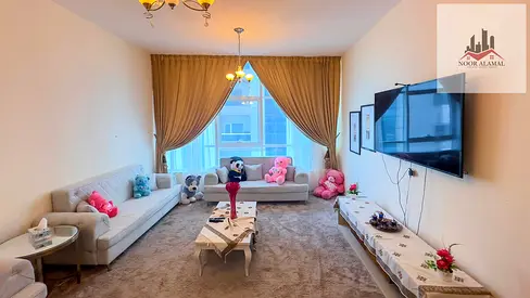 Sharjah Al Mamzar. One bedroom, one hall, one kitchen, two bathrooms, super deluxe furnished, large