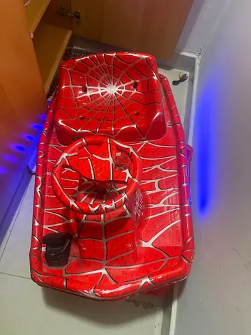 Red Spider-Man Themed Baby Rocker / Bouncer - Good Condition
