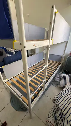 IKEA VITVAL White Metal Bunk Bed Frame (Single) — Good Used Condition