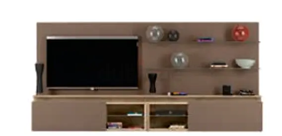 Gautier Modern entertainment center with shelves and storage