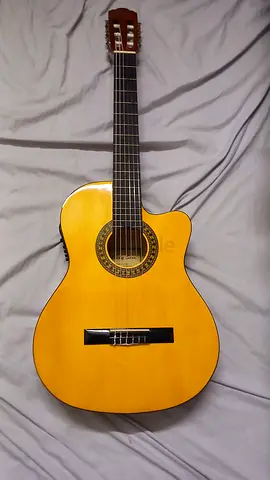 ( Negotiable price ) Classical Acoustic-Electric Guitar with Cutaway - Good Condition And Aux