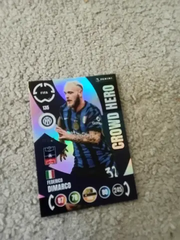 Football Collectible Sticker Card - Inter Milan 'Grown Hero' Limited Card FEDERICO DIMARCO