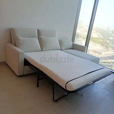 L shape sofa bed with mattress