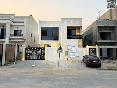 فيلا فاخرة في العامرة عجمان |  بمسبح عنوان جديد للفخامة والتميز بتصميم استثنائي بسعر شامل رسوم التسجيل  والتمليك