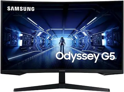 Samsung Odyssey G5 32 Inch Curved 165Hz WQHD 2560x1440 1ms AMD FreeSync Gaming Monitor