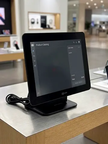 NCR POS Touchscreen Terminal with Stand - Good Working Condition