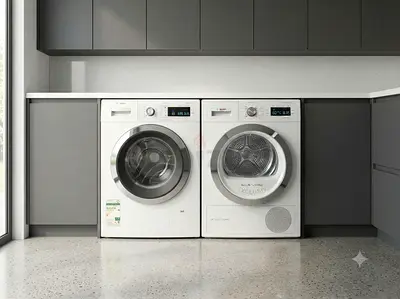 Bosch Series 8 9kg Washer & 9kg Dryer Set – Premium Laundry Pair | Modern Design