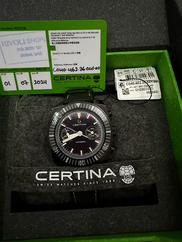 Certina DS PH200M men's automatic watch with box and papers