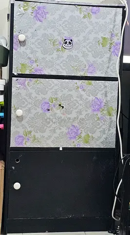 Compact 3-Section Storage Cabinet