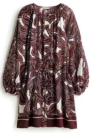 H&M oversized tie-belt dress