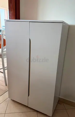 White 2-door Storage cabinet / 
* Height: 120 cm
* Width: 73 cm