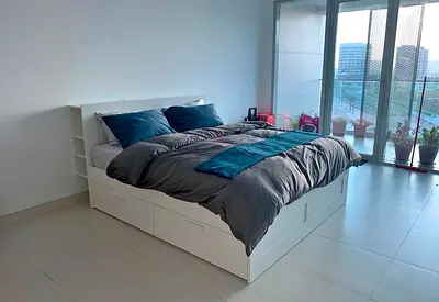 IKEA brimnes bed with mattress queen size bed