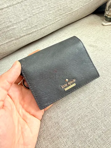 Kate Spade small black leather wallet / card holder
