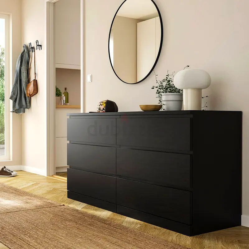 Classifieds: IKEA MALM 6-drawer Dresser / Black-Brown - Good Condition