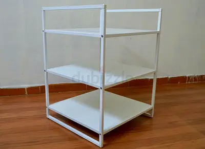 White 3-Tier Open Shelf Unit - Compact Storage Rack