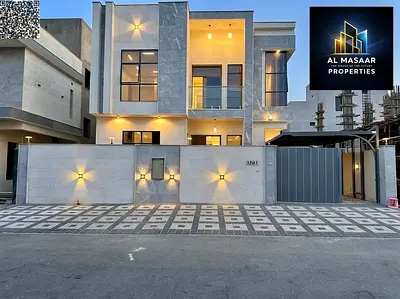 فيلا فاخرة للبيع في عجمان | 5 غرف ماستر | طابقين وروف | تملك حر شامل رسوم التسجيل والتمليك