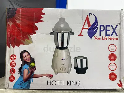 Apex Hotel King 1100W Mixer Grinder – 2.5L + 750ml Jars